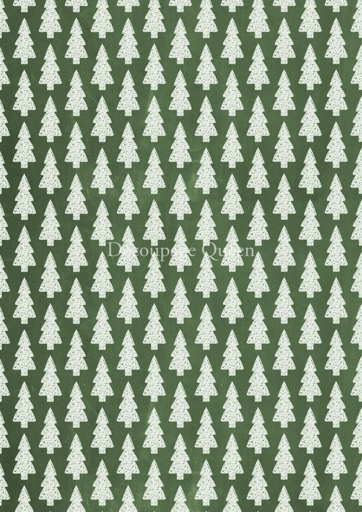 Patterned Pines Rice Paper - Decoupage Queen