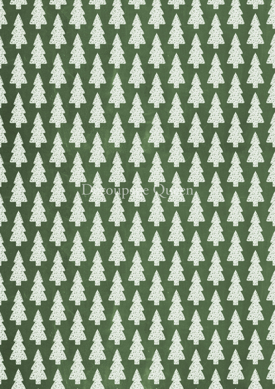 Patterned Pines Rice Paper - Decoupage Queen
