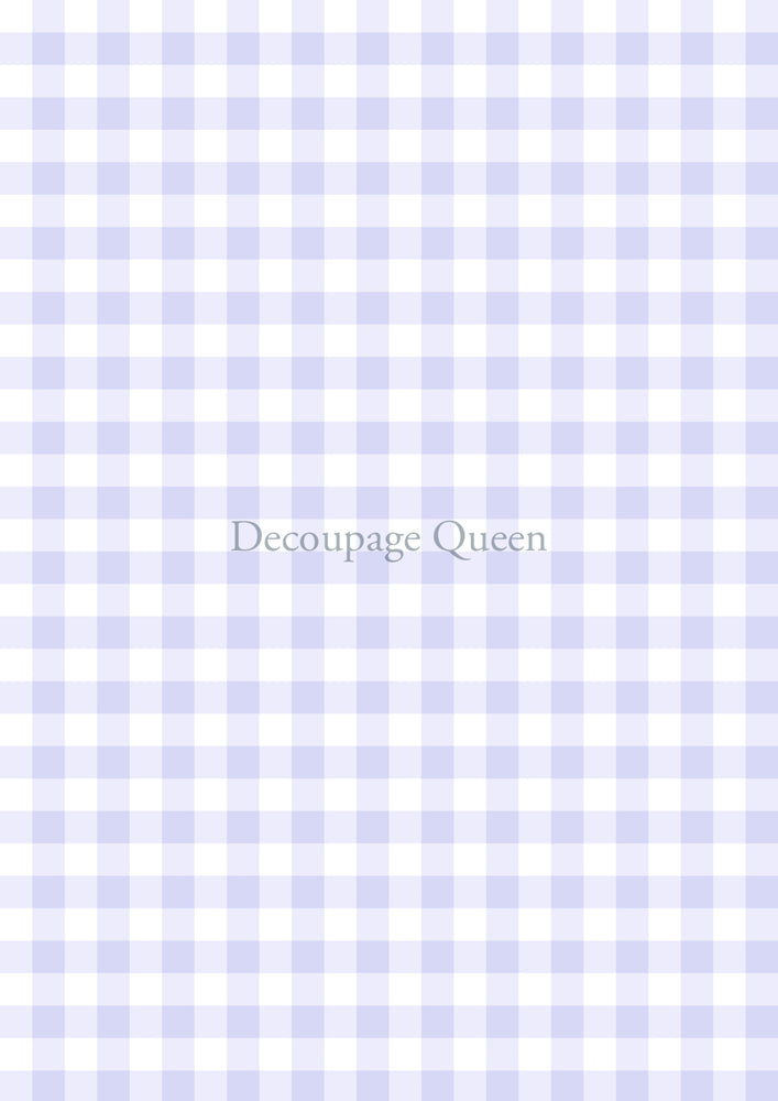 Purple Gingham Rice Paper - Decoupage Queen