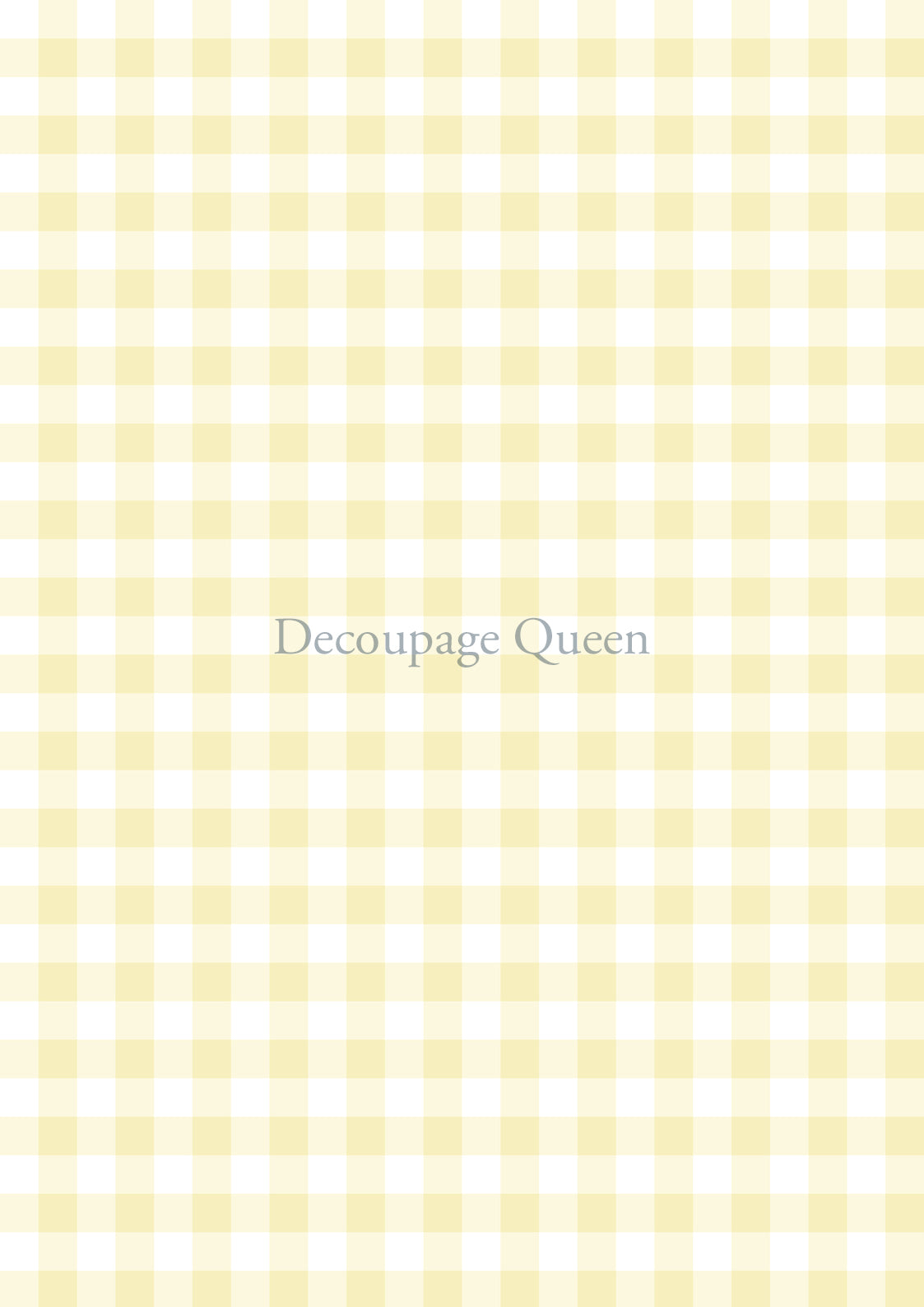 Yellow Gingham Rice Paper - Decoupage Queen