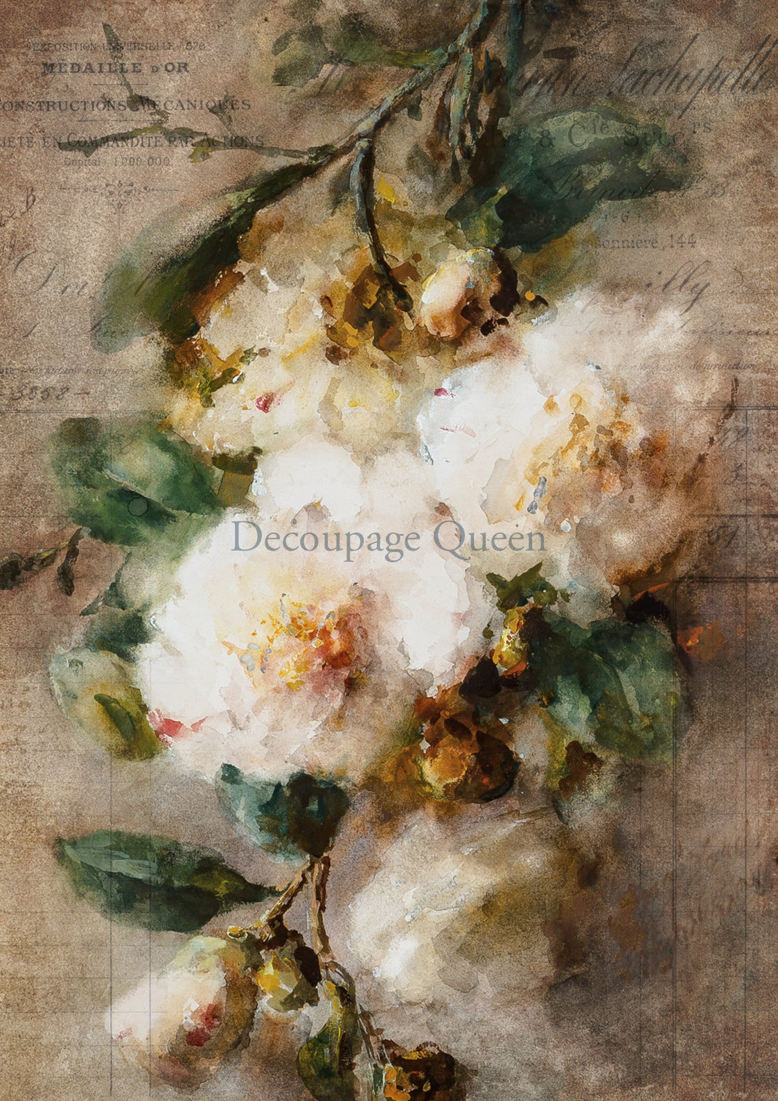 Camelia Rice Paper - Decoupage Queen