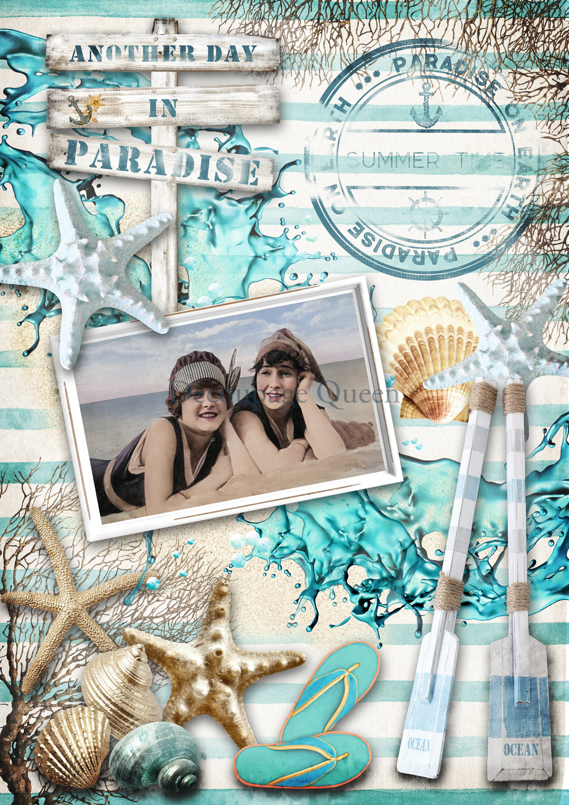 Another Day in Paradise Rice Paper - Decoupage Queen