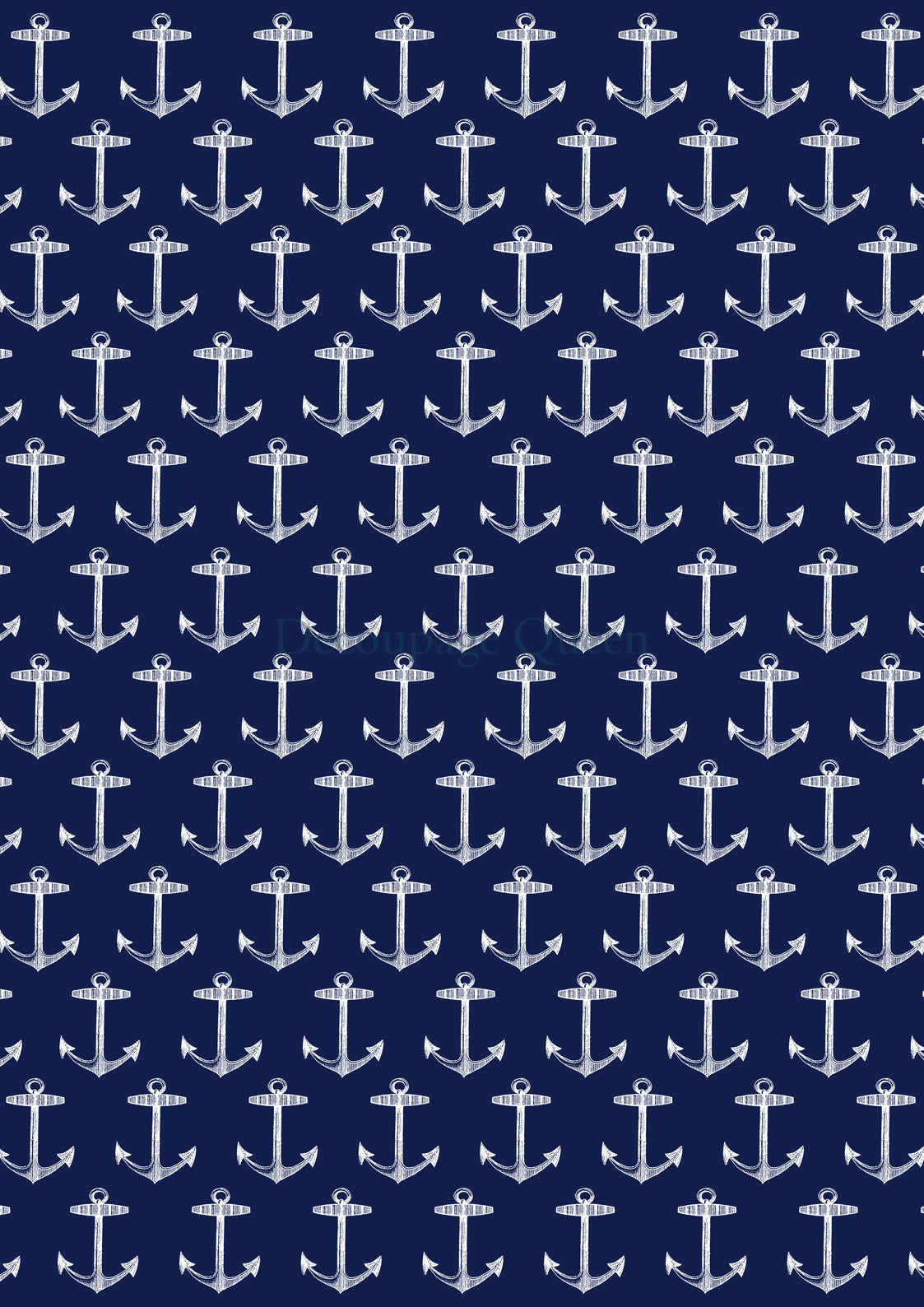 Patterned Anchors Rice Paper - Decoupage Queen