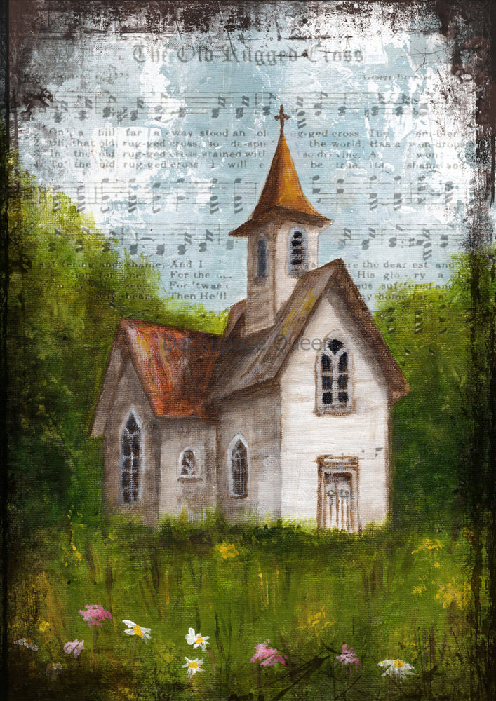 Teresa Rene Art - Old Rugged Cross Rice Paper