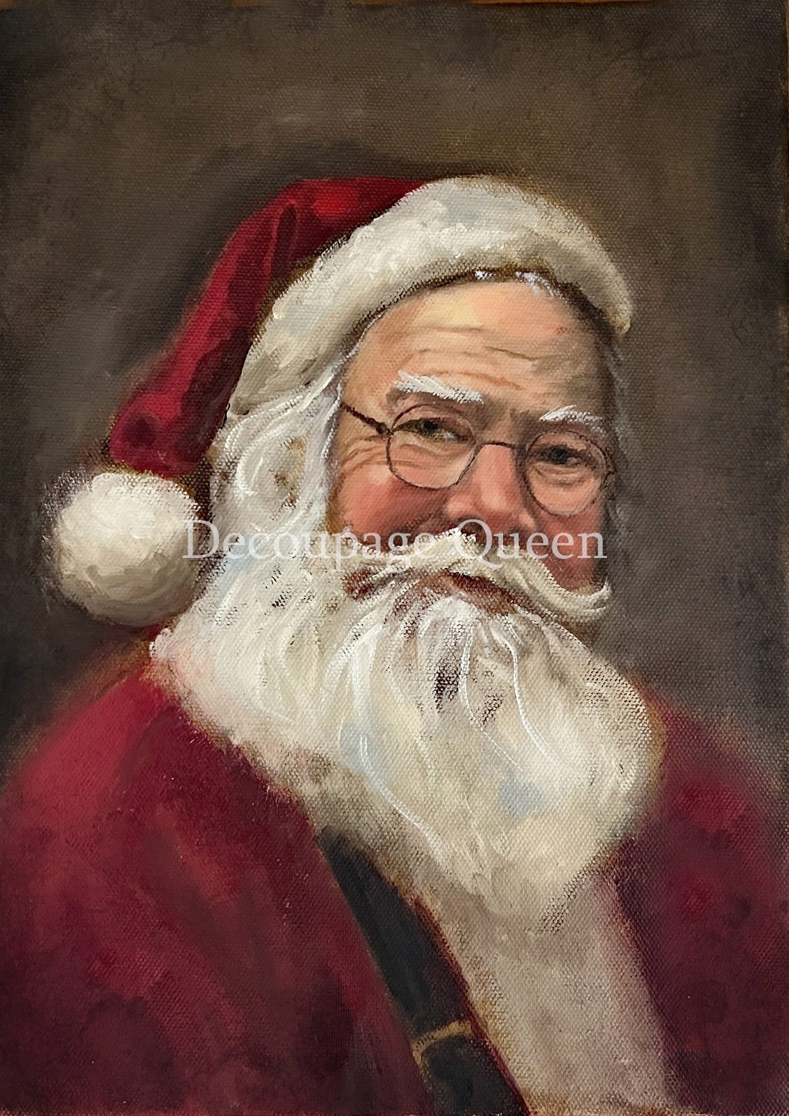 Teresa Rene Art - Santa Portrait Rice Paper
