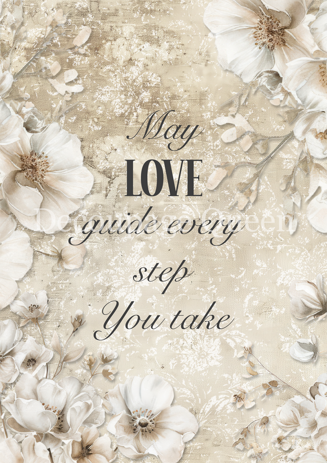 Dainty and the Queen, May Love Guide You Rice Paper - Decoupage Queen