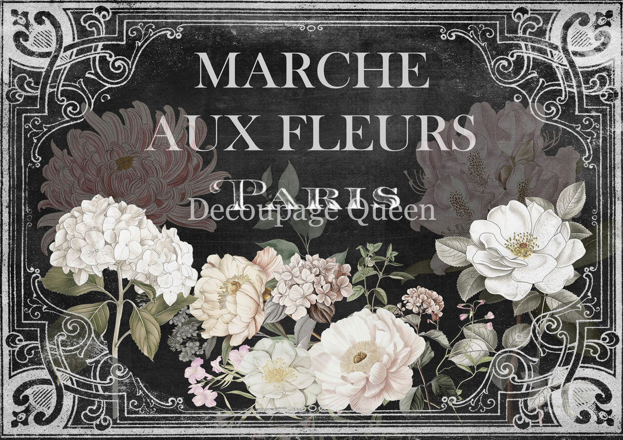 Dainty and the Queen, Marche Aux Fleurs Rice Paper