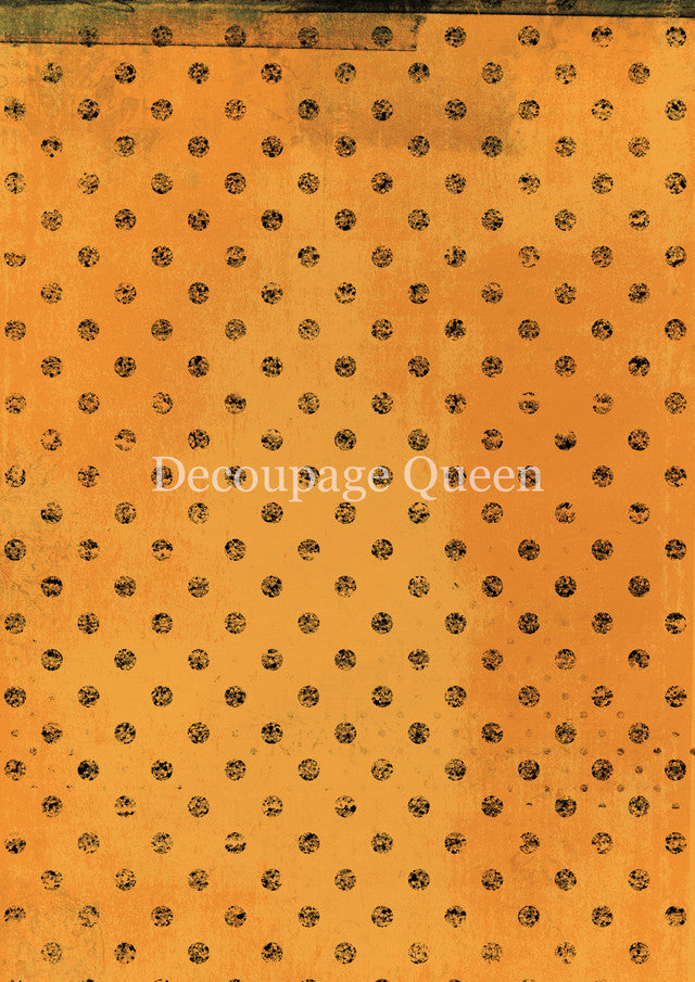 Orange Dots Rice Paper - Decoupage Queen