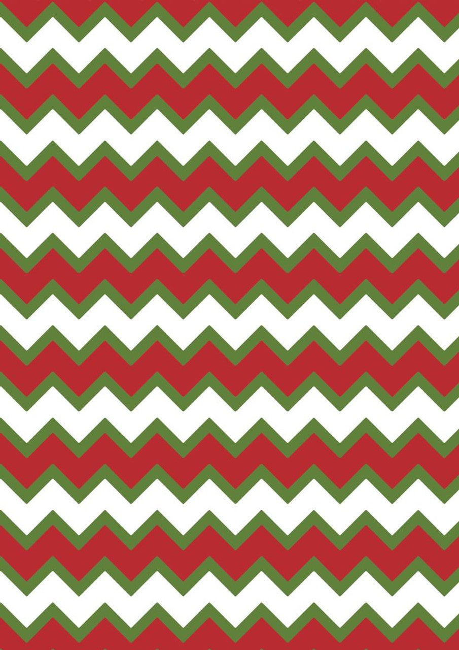 Christmas Chevron Rice Paper - Decoupage Queen