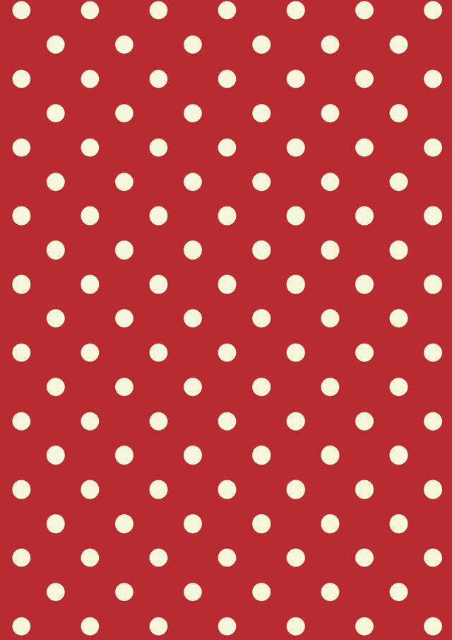 Red with White Dots Rice Paper - Decoupage Queen