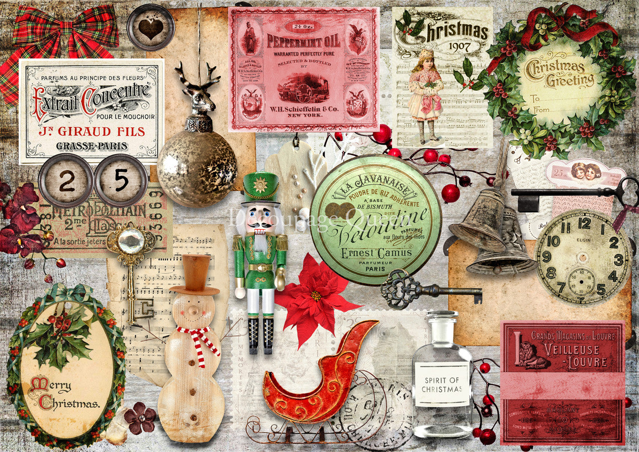 The Spirit of Christmas Vellum Paper - Decoupage Queen
