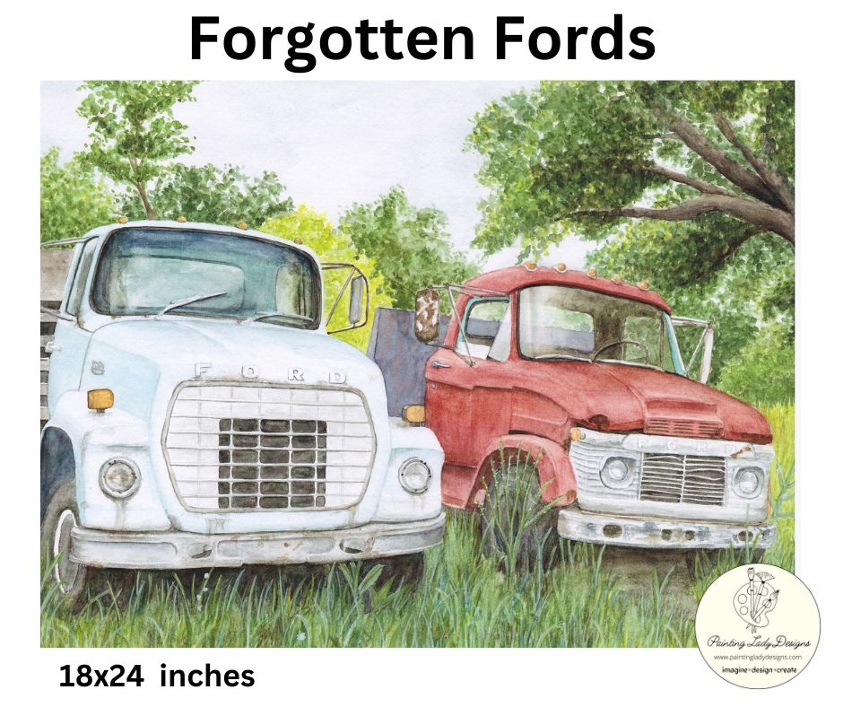 Forgotten Fords Decoupage Paper - Painting Lady Designs