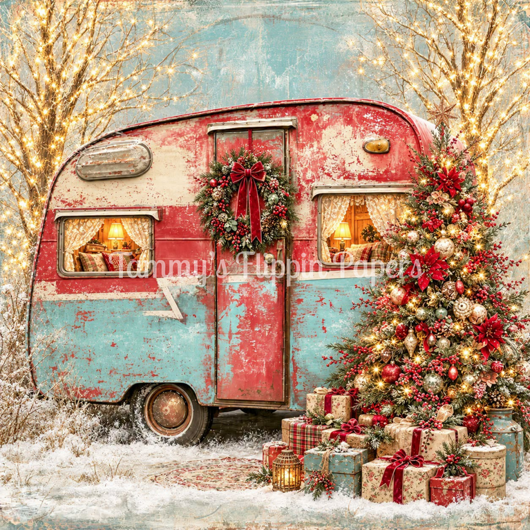 Holiday Glamping Decoupage Paper - Flippin Furniture