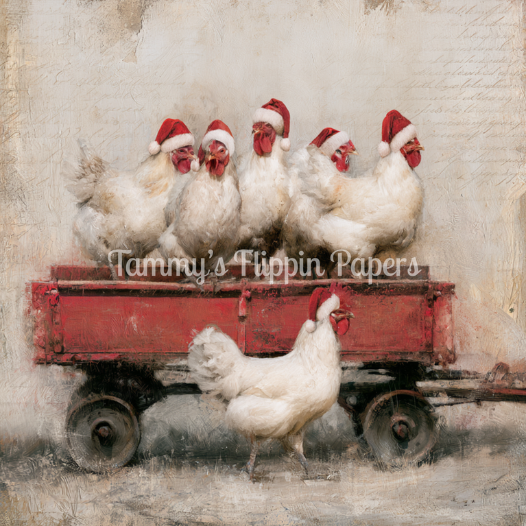 Holiday Hen Party Tissue Paper - Flippin Furniture