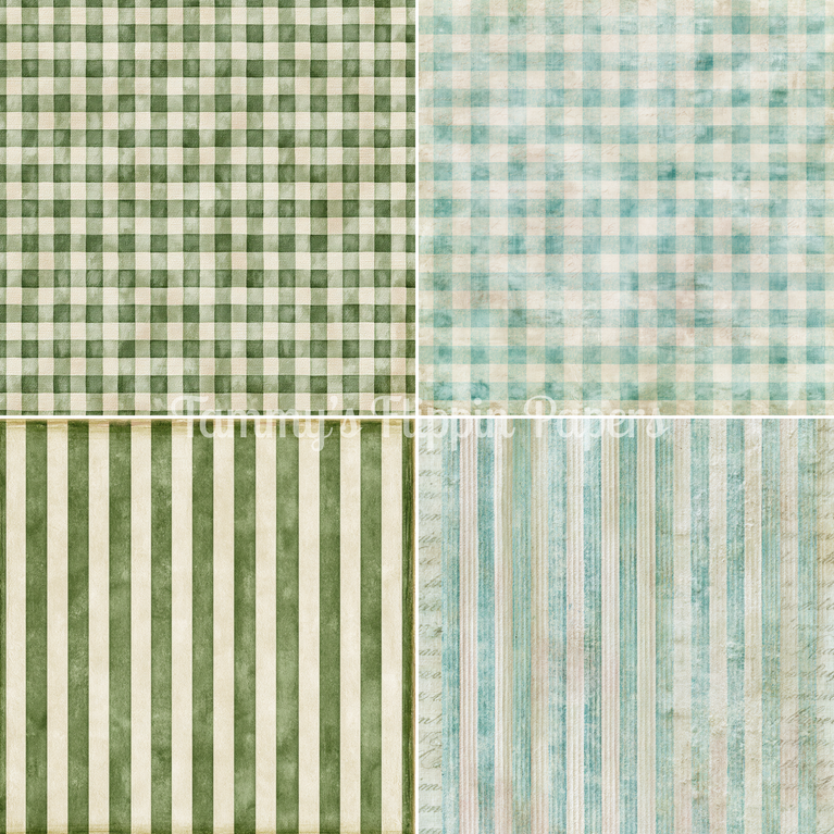 TFP Quad 006 - Homespun Blues & Greens