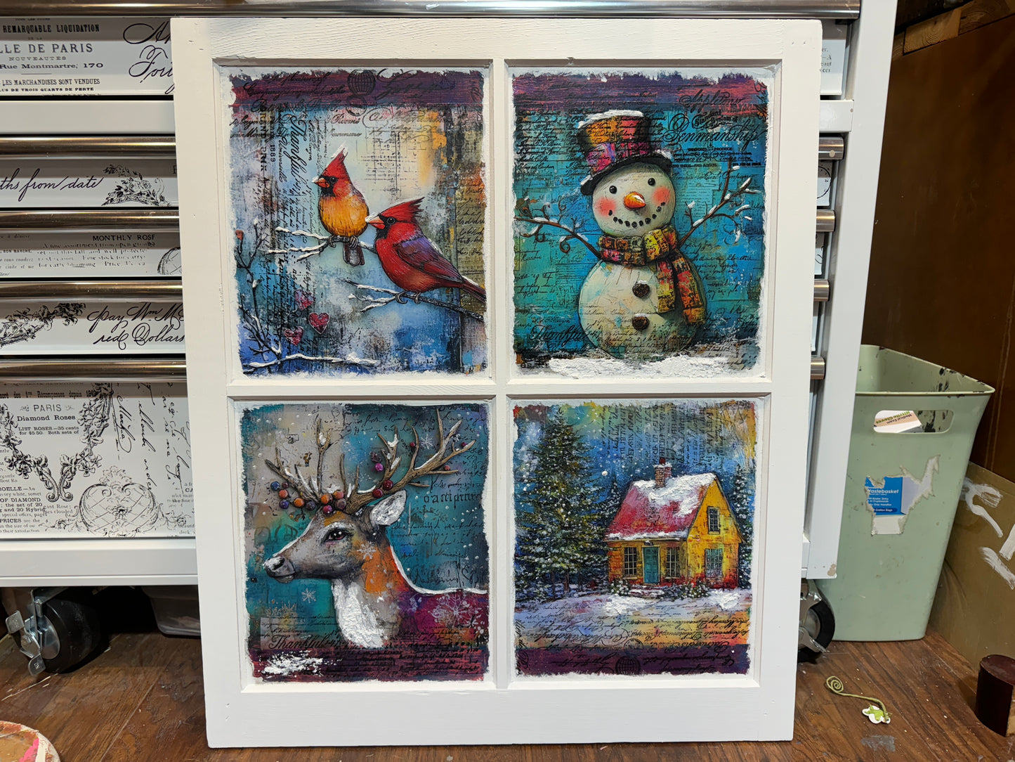 Funky Winter Vibes Decoupage Tissue Paper - Daydream Apothecary (Created by Flippin Furniture)