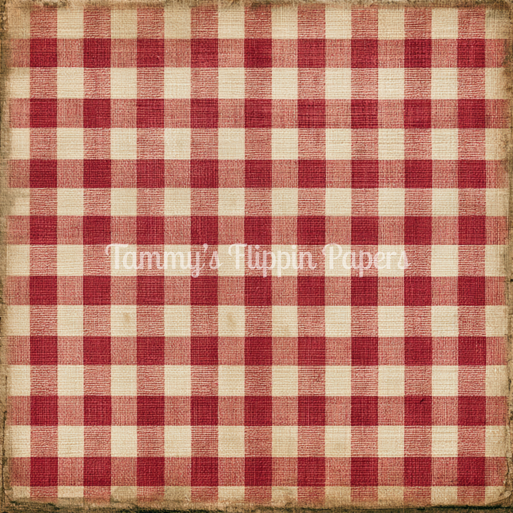 Red & Cream Check Tissue Paper - Flippin Furniture