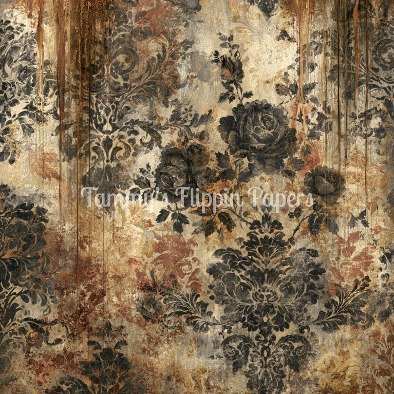 Roses in Ruin Tissue Paper - Flippin Furniture
