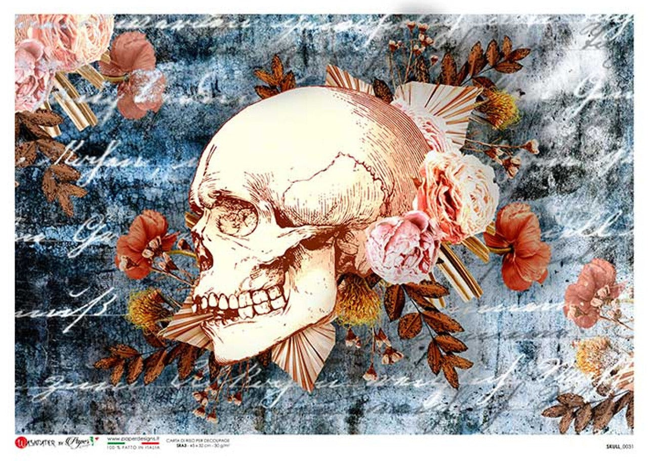 Skull 0031 Rice Paper - Paper Designs