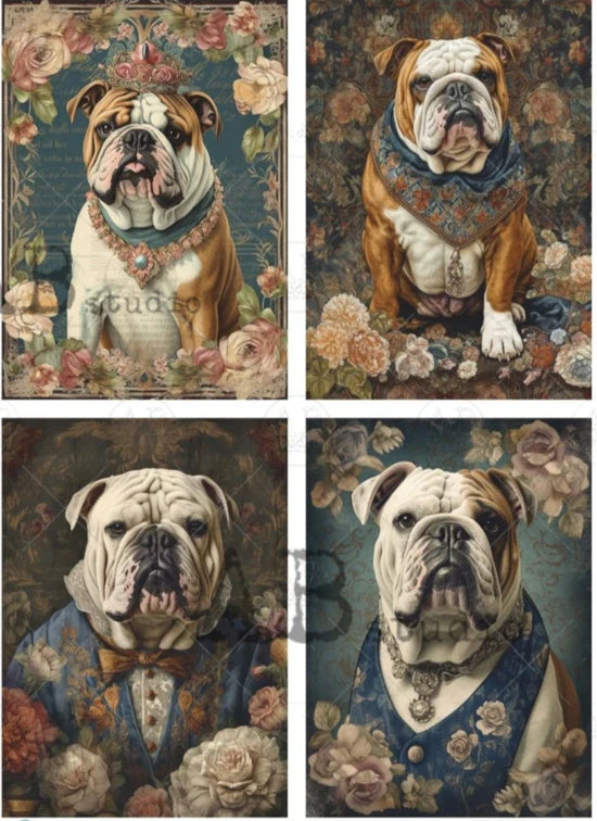 Classy Bulldogs (#ID30) Rice Paper - Milky Valley