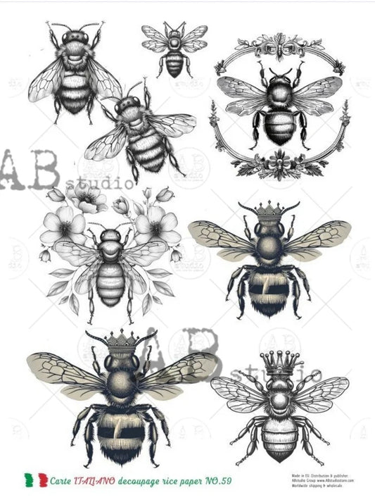 Queen Bee (#59) Rice Paper- Carte Italiano