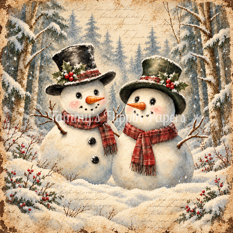 Snow Much Together Decoupage Paper - Flippin Furniture