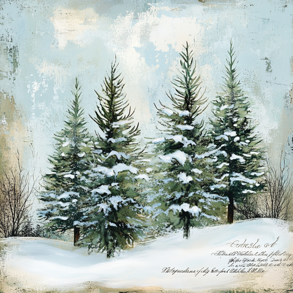 Snowy Pine Grove Tissue Paper - Flippin Furniture