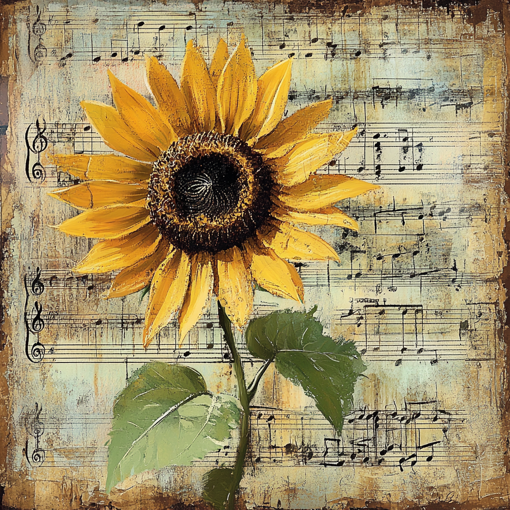 Sunflower Notes Tissue Paper - Flippin Furniture
