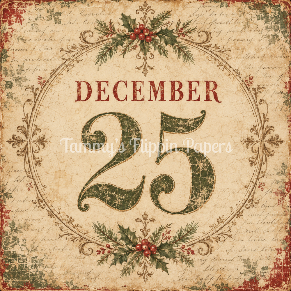 Victorian Christmas Decoupage Paper - Flippin Furniture