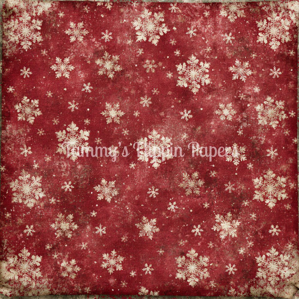 Red & Cream Snowflakes Tissue Paper - Flippin Furniture