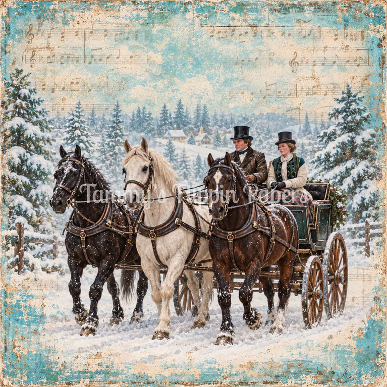 Winter's Grand Arrival Decoupage Paper - Flippin Furniture