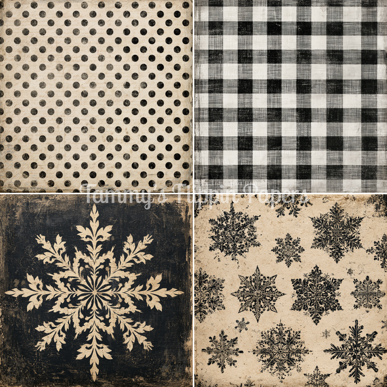 TFP Quad 0020 - Black & Cream Christmas