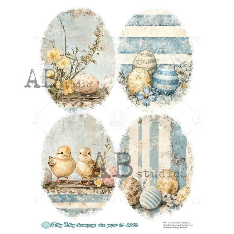 Easter Egg Cameos Rice Paper (#ID1083) - Milky Valley