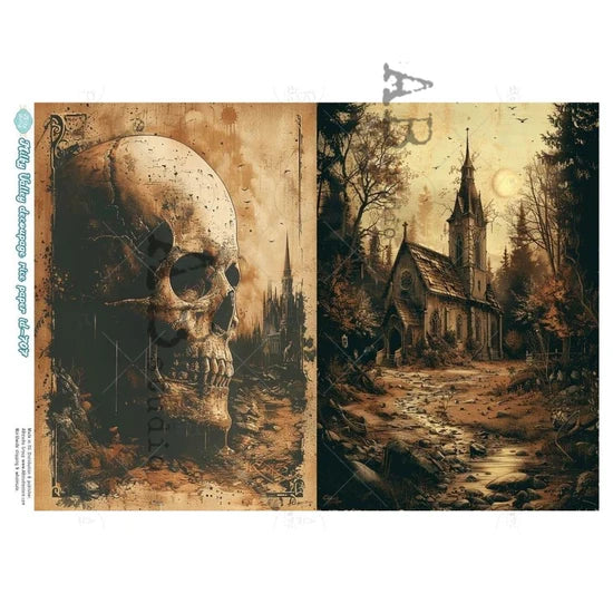 Still Abandoned Duo (#ID707) Rice Paper - Milky Valley