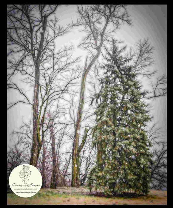Christmas Tree Decoupage Paper - Painting Lady Designs