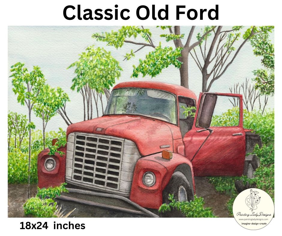 Classic Old Ford Decoupage Paper - Painting Lady Designs