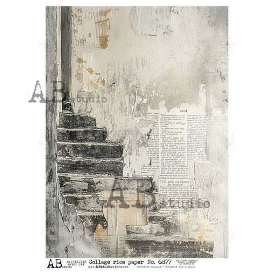 Forgotten Stairs (#6877) Rice Paper - AB Studio