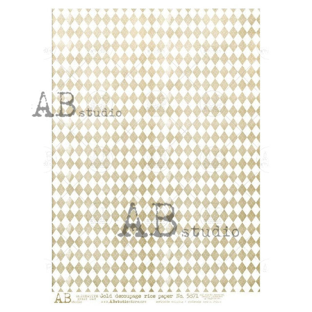 Small Gilded Harlequin (5871) Rice Paper - AB Studios
