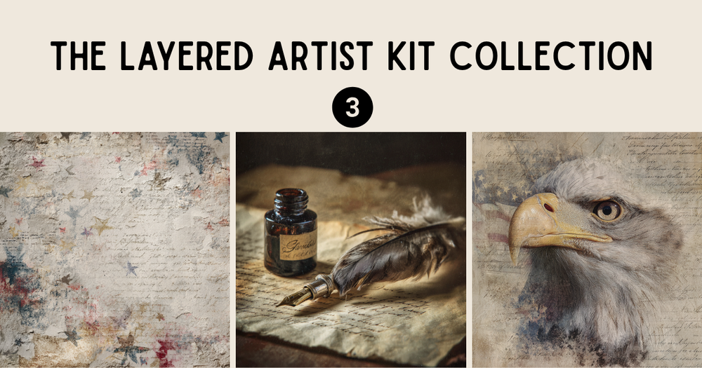 The Layered Artist Kit – Patriotic Paper Bundle 3 (Set of 3)