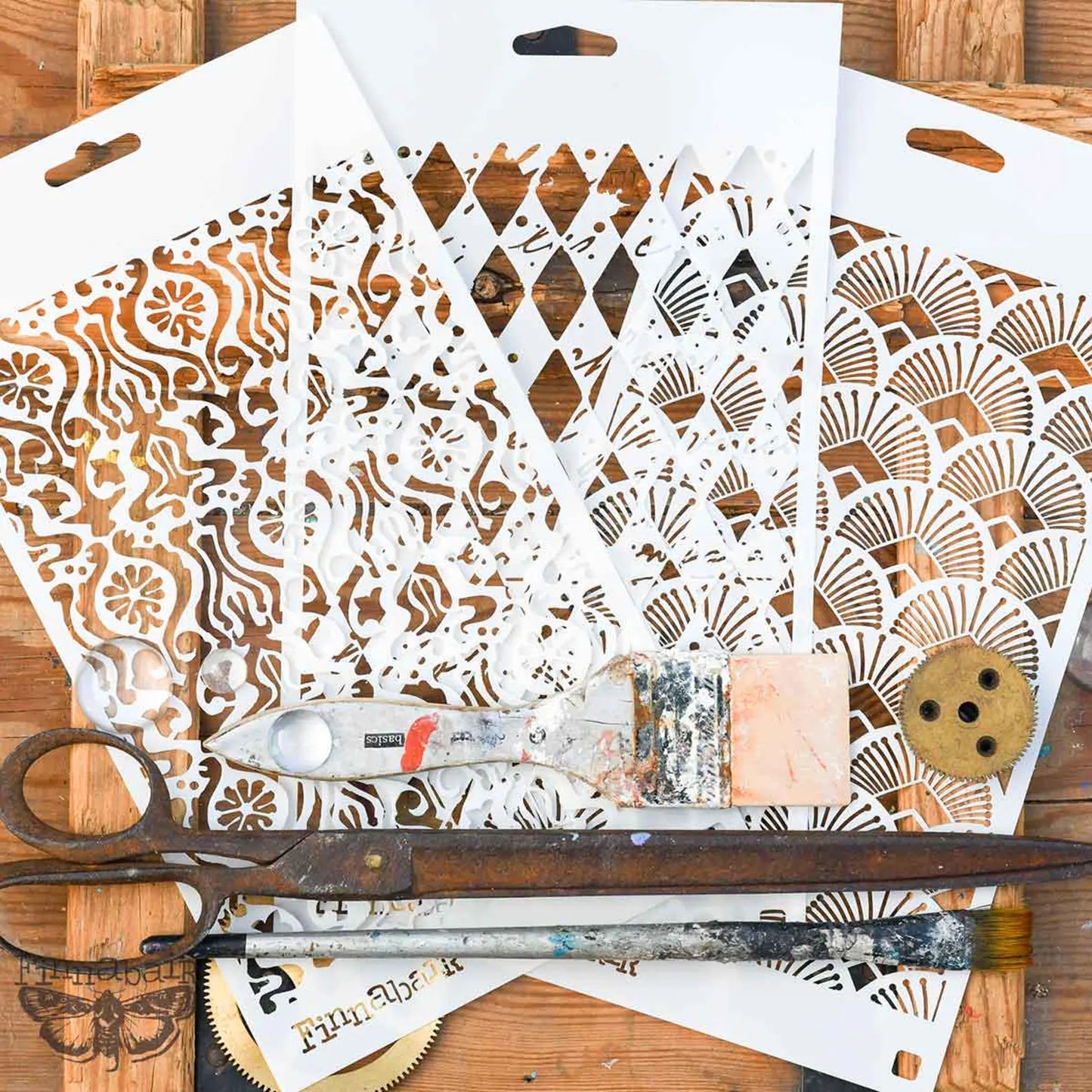 Decadent Walls Stencil Set (3 Stencils) by Finnabair - Prima Marketing