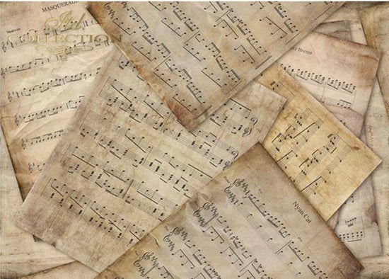 Music Sheets Rice Paper (R1111) - ITD Collection