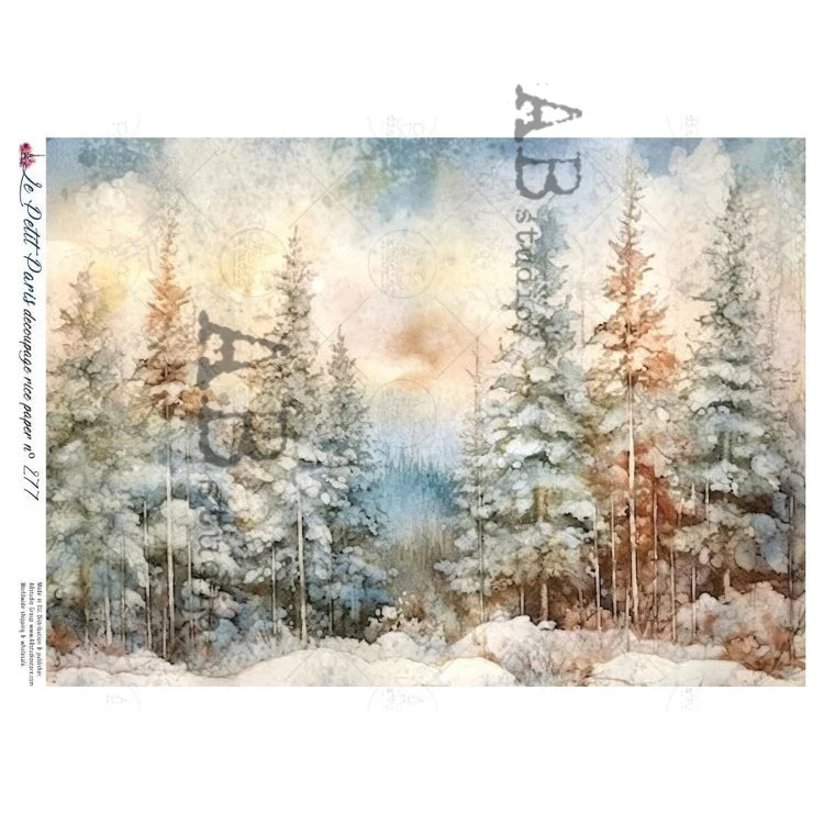 Winter Forest Whisper Rice Paper (277) - Le Petit Paris/AB Studios