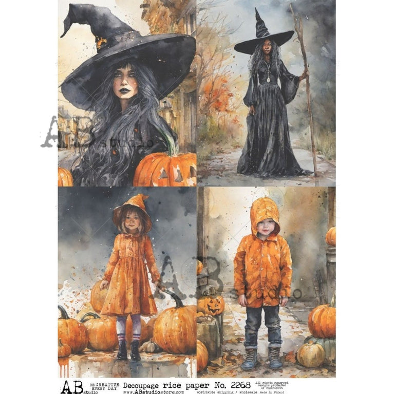 Witches 4 Pack (#2268) Rice Paper- AB Studios