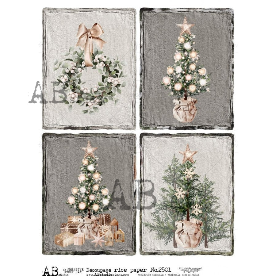 Farmhouse Decorations (#2501) Rice Paper- AB Studios Decoupage Queen
