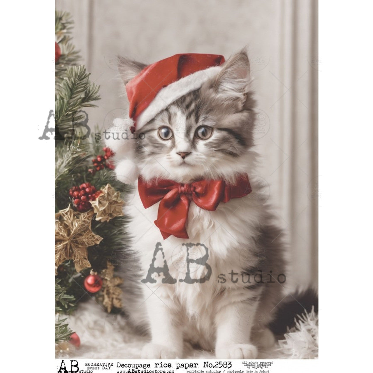 Kittens Portrait (#2583) Rice Paper- AB Studios