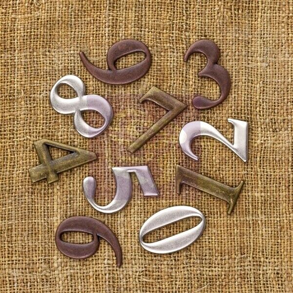 Mechanical Numbers Vintage Trinkets, 10 pcs. - Prima Marketing