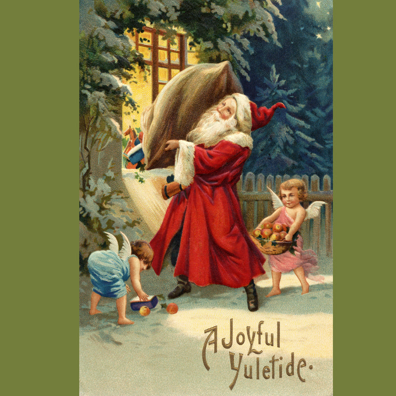 Santa Delivering Packages Decoupage Tissue - Deborah Bucher Designs