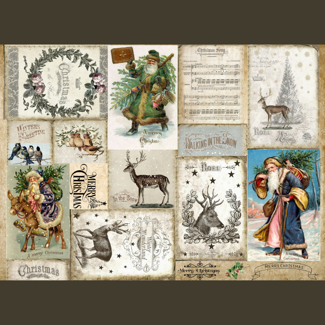 Christmas Masterboard Decoupage Tissue - Deborah Bucher Designs