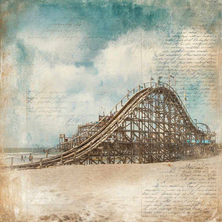 Old Beach Roller Coaster Tissue Paper - Flippin Furniture