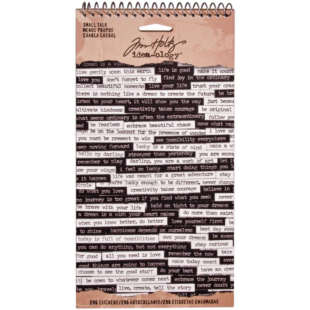 Small Talk Spiral Bound Sticker Book by Tim Holtz - NTS